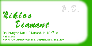 miklos diamant business card